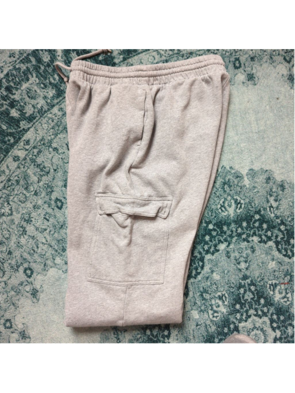 Old Navy High Waisted SoComfy Cargo Wide Leg Sweatpants - M - Heather Gray - Picture 6 of 13